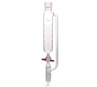 Pressure Equalizing Addition Funnel with PTFE stopcock 24/29 Joint Borosilicate Glass Graduated Dropping Funnel for Laboratory (100ML)