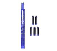 Pressure Fountain Pen - Slim Ink Pen with Click Function, Elegant Refillable Writing Instrument, Smooth Pocket Design Nib for Calligraphy, Journal, Signatures, Notes, Drawing, Office or School