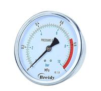Pressure Gauge 0-60MPa Vertical Anti-vibration Stainless Steel Glycerin Free Hydraulic Water Oil Air Thread G1/4 G1/2(One half-Vertical,0-0.6Mpa)
