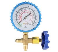 Pressure Gauge, 1/4" 220psi Air Conditioning Refrigerant Recharge Pressure Gauge Manometer Fit for R410A R22 R134A R404A multimeter multimeter multimeter