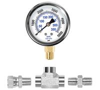 Pressure Gauge Assembly for Airless Sprayers 340 400 440 450 540 640 740 840 Replaces for Titan 730-397 / 730397/ 508239, 1/4”NPT Threads