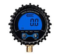 Pressure Gauge for W/Blue Background Light Accuracy 1% 200psi Battery Powered Multiple Units Kpa Kgf Cm² Air Pressure Gauge for Tires Kit