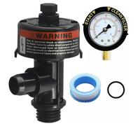 Pressure Gauge Manual Release Valve 98209800 Replacement Kit | Includes 1 release valve, 1 pressure gauge with 0-60 psi range, 1 sealing gasket, and 1 sealing tape.