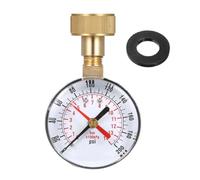 Pressure Gauge Tester - Water Line Test Kit for Plumbing Maintenance | Brass Fittings with Rubber Seal, Displays Real Time PSI Readings for Sprinklers Faucets RVs and Household 2.48x1.18x4.13 in