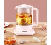 Pressure Kettle, Multifunctional Automatic Thickening Glass Health Pot Flower Teapot Can Cook Black(Pink)