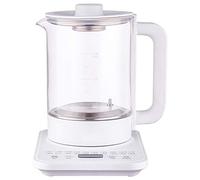 Pressure Kettle, Multifunctional Automatic Thickening Glass Health Pot Flower Teapot Can Cook Black(White)