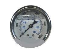 Pressure measurement 0-2000 PSI, 2.5 inch face, 1/4 inch rear mount
