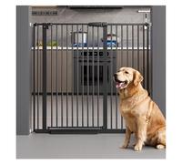 Pressure Mounted Pet Safety Gate, 180° Swinging Auto Close Indoor Dog Gate, No Drill Install Puppy Barrier Gate with 3.5cm Narrow Gap for Doorway Stairway Home Us(Size:266-275cm/104-108in,Color:black)