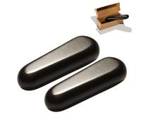 Pressure Point Hot Massage Stones - Large Size (Set of 2) - for Professional or Home Spa - 100% Natural Volcanic Basalt Rock + Contoured for Relaxation + Manual Pain Relief Therapy