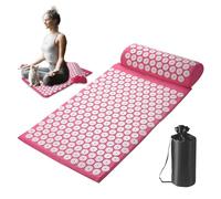 Pressure Point Mat - Meditation Mat with Pillow Pressure Mat - Pressure Back Mat, Massage Mat Set, Mediation Accessories for Home, Office Or Travel, Neck & Back Discomfort
