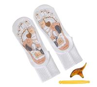Pressure Point Socks, Reflexology Socks Set, Planter Massage Chart, Socks and Sticks Set, Muscle Relaxation Exercise Kit for Massage Salon, Gym, Yoga Room, Stadium, Home