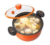 Pressure Pot - Fast Cooking Cookware - Fast Heating Non Stick with See Through Lid for Boil Cook Soup Food Home Induction Stoves Daily Cooking