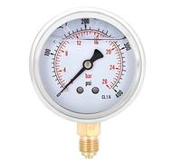 PRESSURE RADIAL OIL FILLED 1/4BSP MANOMETER 0 28BAR 400PSI FOR MACHINERY INDUSTRY STAINLESS STEEL BRASS 68MM