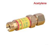Pressure Reducer Compatible Flash Back Arrestor Check Valves for Acetylene and Oxygen, M16x1 5 Thread, Welding Safety Accessory (Acetylene Check Valves)