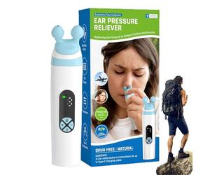 Pressure Relief Device - Adjustable Silicone Ear Plugs, Portable Hearing Comfort Gadget, Airplane and Water Pressure Balancer, Tool | for Aviation Swimming Vacation Commute Adult Men Women Travel