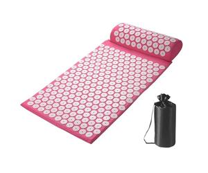 Pressure Relief Mat with Pillow: Back and Massage Mat, Therapeutic Mediation Pad, Relaxation, Stress Relief and Comfort