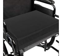 Pressure relief Orthopaedic Wheelchair Seat Cushion for Spine Health Lower Back Support Pain, Sciatica Tailbone, Office Chair, Car Seat - Waterproof Removable ZIP Cover, Black, (18" x 20" x 4")