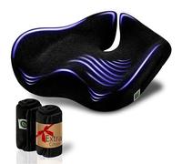 Pressure Relief Seat Cushion for Tailbone Pain - X Large Office Chair Cushion for Butt, Back Pain, Coccyx & Sciatica Pain Relief Pillow. Memory Foam Seat Cushions for Office Chairs (Original Black)