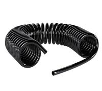 Pressure Spring Tube 3/6/9/12/15M Compressor Hose Spiral Pipe Pneumatic Polyurethane Telescopic Tool(6x4mm Black,3 Meters)