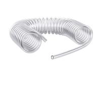 Pressure Spring Tube 3/6/9/12/15M Compressor Hose Spiral Pipe Pneumatic Polyurethane Telescopic Tool(12x8mm Transparent,15 Meters)
