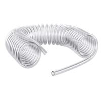 Pressure Spring Tube 3/6/9/12/15M Compressor Hose Spiral Pipe Pneumatic Polyurethane Telescopic Tool(6x4mm Transparent,12 Meters)