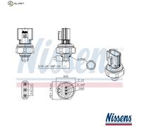 Air conditioning pressure switch 301043 NISSENS for MITSUBISHI GALANT Mk IV
