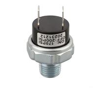 Pressure Switch for 12V and 24V DC Air Compressors, Includes 1/8 NPT and 1/4 NPT Thread Options, Adjustable 120-150 PSI or 170-200 PSI Cutoff Points (170-200PSI-1/4NPT)