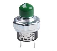 Pressure Switch for Air Compressor 70-100/90-120 PSI with 1/4 Inch NPT Thread for 12 V/24 V DC Systems for Automatic Pressure Control in Air Ride and Chassis (70-100 PSI)