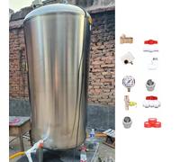 Pressure Tank,60-300L Stainless Steel Pressure Tank for Home Use, Automatic Well Pump Water Storage, 66Gal/250L with Pressure Gauges & Safety Valves - Durable & Efficient