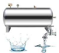 Pressure Tank for Well Pump - Horizontal Bladder Installation Kit, Stainless Steel for Pressurized Water Systems, Suitable for Home and Garden