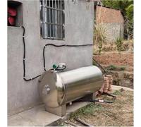 Pressure Tank,Stainless Steel Horizontal Pressure Tank 250L (66Gal) for Domestic Water Storage, Well/Tap Water Boosting, Includes Mounting Kit, 115x65cm (45x25in)