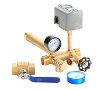 Pressure Tank Tee Kit Pressure Tank Installation Kit with 40/60psi Pressure Switch and Brass Union Rust Prevention And Anti-Corrosion Well Tank Tee to Fit Most Pressure Tanks with Diameters Up to 16"