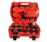 Pressure Testing Hand Pump With Gauge, Cooling System Tester, Dioche 18Pcs Universal Car Water Tank Leak Tester Cooling System Detector Tool Kit