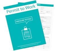 Pressure Testing Permit to Work Forms, Pack of 10