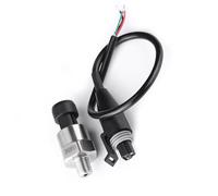 Pressure Transducer 30psi 100psi 150psi 200psi 300psi 500psi Optional Pressure Transducer Sensor Stainless Steel Sensor for Oil Fuel Gas Water, 1/8NPT Thread (200PSI)