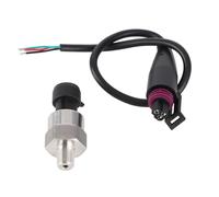 Pressure Transducer 30psi 100psi 150psi 200psi 300psi 500psi Optional Pressure Transducer Sensor Stainless Steel Sensor for Oil Fuel Gas Water, 1/8NPT Thread (100PSI)