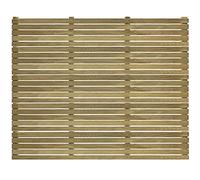 Pressure Treated Modern Slatted Fence Panel Horizontal - Various Sizes (1800mm x 1800mm)