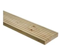Pressure Treated Softwood Decking Boards 25x120mm x 3600mm Length Planed & Grooved Timber Decking Planks for Outdoor Garden Patio - FSC Certified, Kiln Dried, Durable