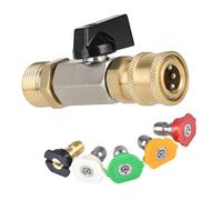 Pressure Wash Ball Valves M22 14MM Adapter, B | Coupling Ball Valves for High Pressure Wash Hose Switches, Water Flows, Easy Installation M22 14MM Adapter