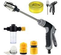 Pressure Washer - 15x More Powerful Than Hoses, High Pressure Washer Wand with 3 Spray Modes, Durable Stainless Steel Jet Nozzle for Patio, Car, Driveway (Style A + 5m Round Tube)