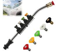 Pressure Washer Accessories Dirt Blaster Power Lance, Jet Wash Extension Wand with 5 Spray Nozzles, 30° Angled Gutter Cleaning Lance for Karcher K2 K3 K4 K5 K6 K7, Power Lance for Car, Roof, Patio