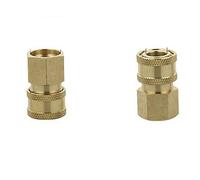 Pressure Washer Adapter 2PCS 1/4 Pressure Washer Coupling Adapter Quick Release Garden Hose Car Spray Gun Connector (12#)