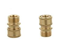 Pressure Washer Adapter 2PCS 1/4 Pressure Washer Coupling Adapter Quick Release Garden Hose Car Spray Gun Connector (10#)