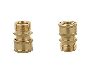 Pressure Washer Adapter 2PCS 1/4 Pressure Washer Coupling Adapter Quick Release Garden Hose Car Spray Gun Connector (10#)