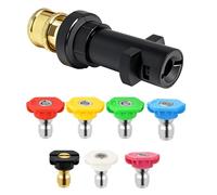 Pressure Washer Adapter Compatible for Karcher K2 K3 K4 K5 K6 K7 Kärcher Handgun,1/4" Quick Connect Female Fitting with 7 Power Nozzle Tips Multi-Degree,2.5 GPM 3000 PSI
