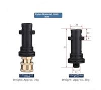 Pressure Washer Adapter for Karcher Systems Features Brass Quick Release Socket and Nylon Outer Casing (F)
