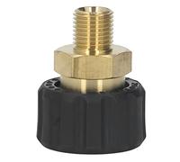 Pressure Washer Adapter G1 / 4in to M22 X 1.5mm | 5000PSI Brass & Rubber Protection - Rustproof | Replacement Hose Coupling for Washers/Pressure Washers | Works with Most Brands (Male to Female