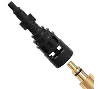 Pressure Washer Adapter - Sprayer Hose Coupler, 1-Pack Direct Flow Swivel for Auto Washing, Brass Pipe Connectors with Threaded Inlays, Switchers, Fast Joints for Patio Slabs, Lawns and Decks