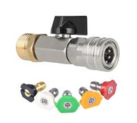 Pressure Washer Ball Valves M22 14MM Adapter Replacement, A | High Pressure Washer Hose Switches with Water Flows, Easy Installation, Enduring Connector M22 14MM Adapter