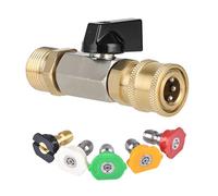 Pressure Washer Ball Valves M22 14MM Adapter Replacement, B | Coupling Ball Valves for High Pressure Wash Hose Switches, Water Flows, Easy Installation M22 14MM Adapter